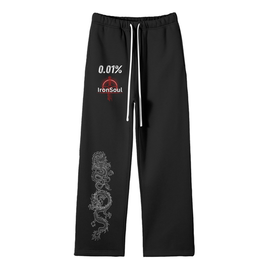 Streetwear Unisex Solid Color Fleece Straight Leg Pants